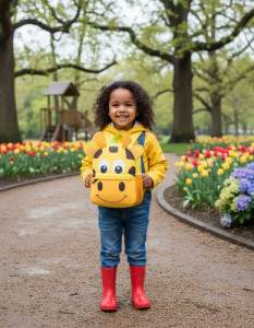 Mochila Mochilita Kids Infantil Animada Jardín Escolar Niños Jirafa Animada Neopreno