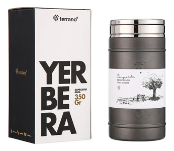 Yerbera Terrano Premium Acero Inox 400gs