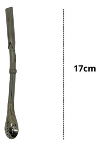 Mate Calabaza Bombilla 17cm Alpaca Posa Mate + Luz Bombilla Recta Pico Rey Aro