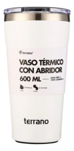 Vaso Termico Acero Inoxidable C/tapa Y Destapador Terrano
