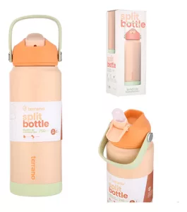 Botella Termica 750ml Terrano Base Siiicona Acero Inox Coral