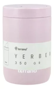 Yerbera Acero Inox 350gr Terrano Grande Pico Vertedor Lila