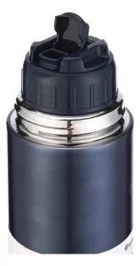 Termo 750ml Terrano Acero Inox Pico Cebador + Tapon Repuesto Azul Metalizado