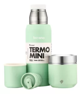 Kit Set Terrano Mini 500 Ml Bombilla De Regalo 5 Años Gtia Folkie Oliva