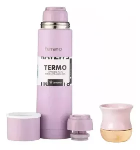 Kit Matero Termo 750ml Mate Ceramica Terrano Bombilla Regalo
