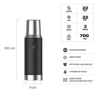 Termo Stanley Mate System Classic 800ml Tapon Alta Precisión