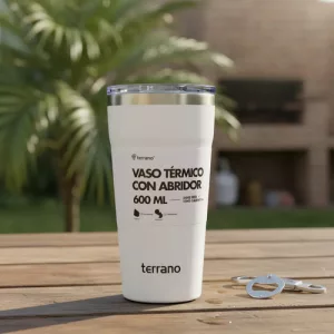 Vaso Termico Acero Inoxidable C/tapa Y Destapador Terrano