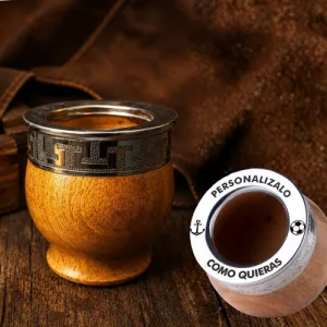 Mate Imperial Algarrobo + Grabado Laser Personalizado Griega