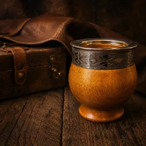 Mate Algarrobo Imperial Artesanal Calidad Premium Abstracta