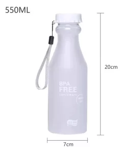 Botella Plástica 550ml Reutilizable Bpa Free- Correa Colores