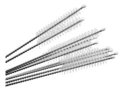 Limpia Bombillas Cepillo 19cm Acero Inox X 10 Unidades Unico
