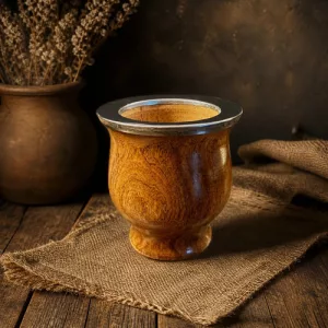 Mate Algarrobo Camionero Rustico Con Boquilla Algarrobo