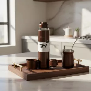 Kit Matero Terrano Termo 750ml Mate C/tapa + Bombilla Regalo Cooper - Mate Tradicional