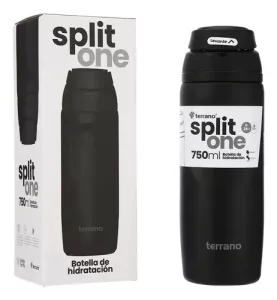 Botella Termica 750ml Terrano Hermetica 24hs Frio Acero Inox Negro