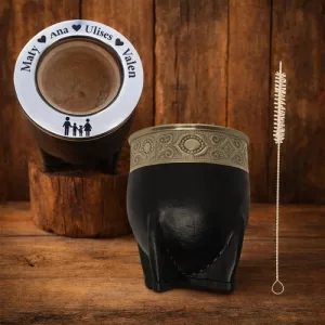 Mate Imperial Alpaca + Personalizado Grabado Laser -premium- Abstracata Calabaza