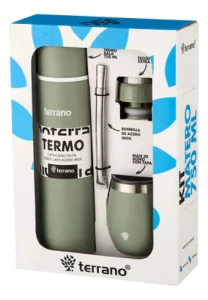 Kit Matero Terrano Termo Bala 750ml Mate C/tapa + Bombilla