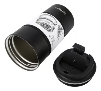 Vaso Térmico Acero Inox Terrano 510 Ml Premium Engomado Negro 423524524523