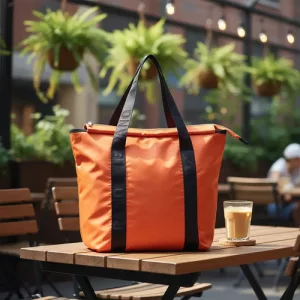 Bolso Terrano De Lona Aviador Con Asas Negras Para Mujer Oxido