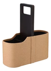Matera Auto Terrano Porta Celular Lona Manija Madera Beige