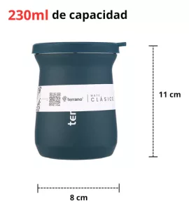 Kit Matero Terrano Termo 750ml Mate C/tapa + Bombilla Regalo Petroleo - Mate Tradicional