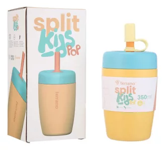 Vaso Térmico 350ml Kids Terrano Acero Pico Goma Antigoteo Mosataza