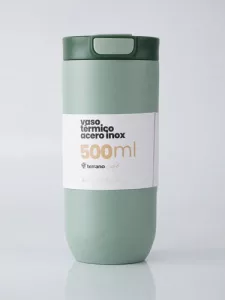 Vaso Termico Terrano Push 500 Ml Frio Caliente Antigoteo Oliva