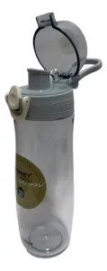Botella Comet 560ml Plastica Rigida Tapa Retracil Con Seguro Azul Claro