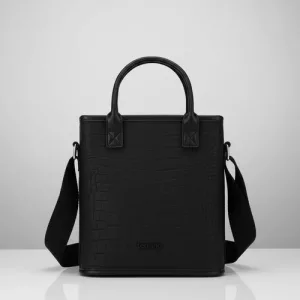 Matera Bolso Terrano Safari Simil Croco Correa Ajustable Croco Negro