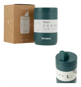 Yerbera Acero Inox 350gr Terrano Grande Pico Vertedor Petroleo