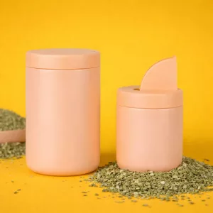 Set Yerberas Plastica X2 280gr - 160gr Pico Vertedor Kit Rosa