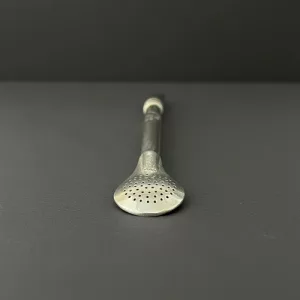 Bombillon Grueso 10mm Baño Plata 925 Recto 19cm