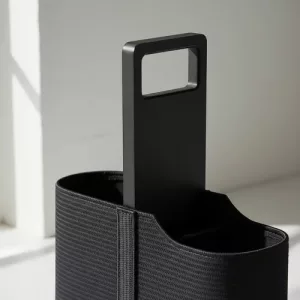 Matera Auto Terrano Porta Celular Lona Manija Madera Negro