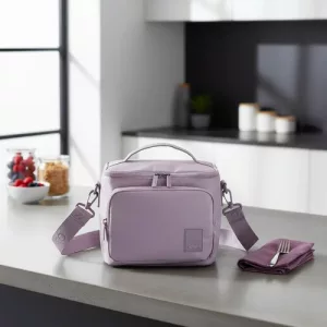Lonchera Terrano Con Bolsillo Conservadora Termica Lunchera Lila