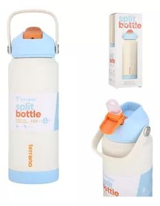 Botella Termica 750ml Terrano Base Siiicona Acero Inox Beige