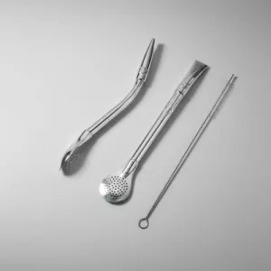 Bombillon Grueso 10mm Baño Plata 925 Recto 19cm