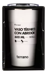 Vaso Termico Acero Inoxidable C/tapa Y Destapador Terrano