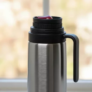 Termo 1lt Acero Inox Manija Rigida Doble Pared Pico Cebador Acero Inox