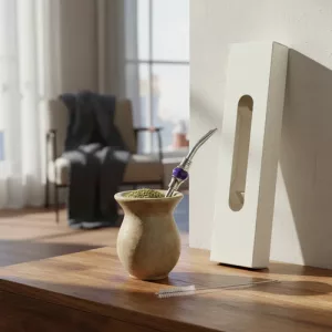 Bombilla Corta Piedra Acero Inox. Moderna Elegante Para Mate Rosa