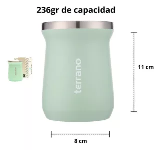 Kit Termo 750ml Base Silicona Mate Camionero Acero Terrano Negro