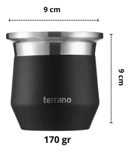 Kit Mate Tapa Silicona Termo Terrano Acero Inox + Bombilla Rojo