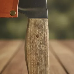 Hacha Cuchillo Artesanal Acero Inox Vaina Cuero Parrilla