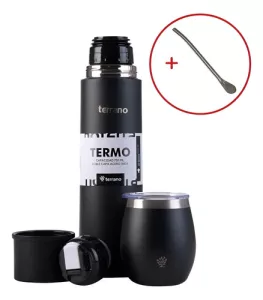 Set Termo Terrano 750ml + Mate Acero + Bombilla De Regalo