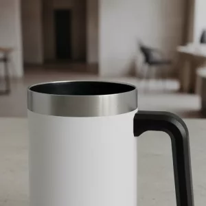 Jarra Térmica Cervecera Acero Inoxidable Con Manija 510ml Blanco