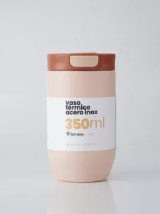 Vaso Termico Terrano Push 350 Ml Frio Caliente Antigoteo Rosa