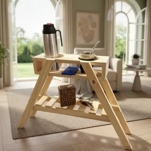 Mesa Matera Madera Soporte Porta Termo Mate Mueble Mesita