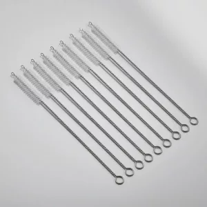Limpia Bombillas Cepillo 19cm Acero Inox X 10 Unidades Unico