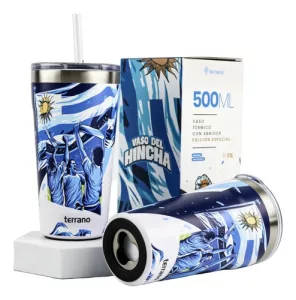 Vaso Termico 500ml Uruguay C/abridor Sorbito Tapa Acrilica Uy 2