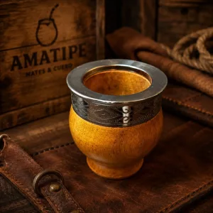 Mate Algarrobo Imperial Artesanal Calidad Premium Abstracta
