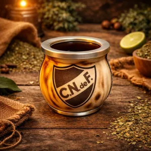 Mate Camionero Ceramica Cuero Diseños Boquilla Acero Inox Nacional