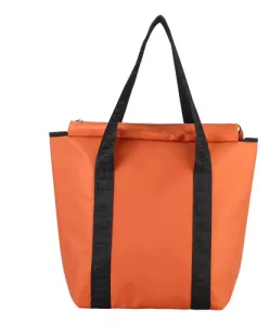 Bolso Terrano De Lona Aviador Con Asas Negras Para Mujer Oxido